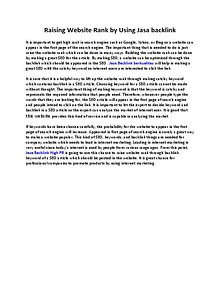 Raising Website Rank by Using Jasa backlink