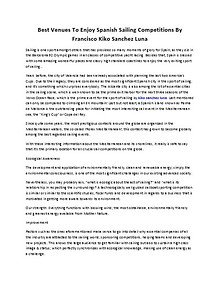 Best Venues To Enjoy Spanish Sailing Competitions By Francisco Kiko Sanchez Luna