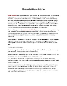 Minimalist Home Interior