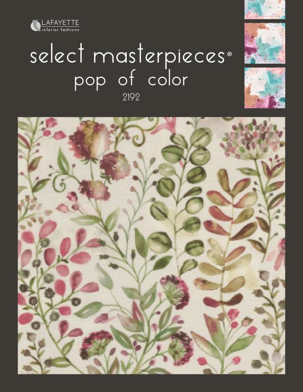 Select Masterpieces Fabric Collections by Lafayette Interior Fashions Book 2192, Pop of Color