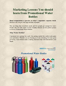 Promotional Water Bottles