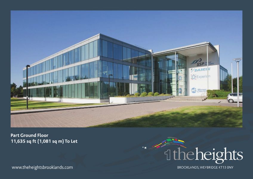 Office space to rent across the UK The Heights at Brooklands, Weybridge, Surrey