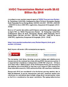 HVDC Transmission Market forecast From 2012 to 2018