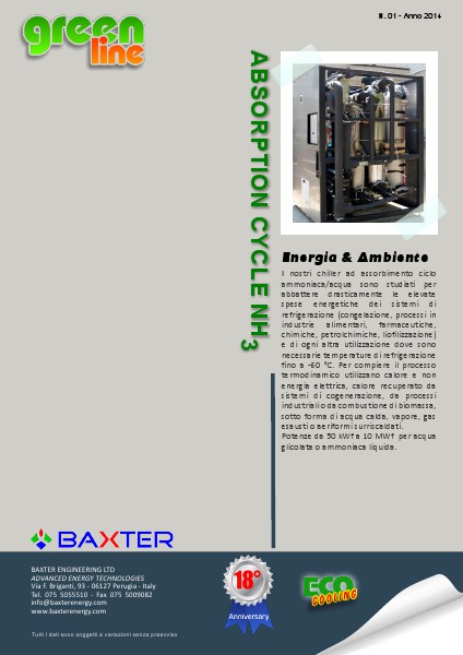 AMMONIA ABSORPTION CHILLER febbraio 2014