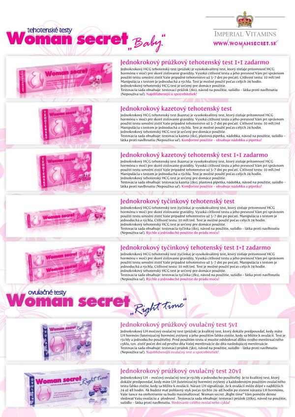 Produktové portfólio Woman secret - krátke aktuálne