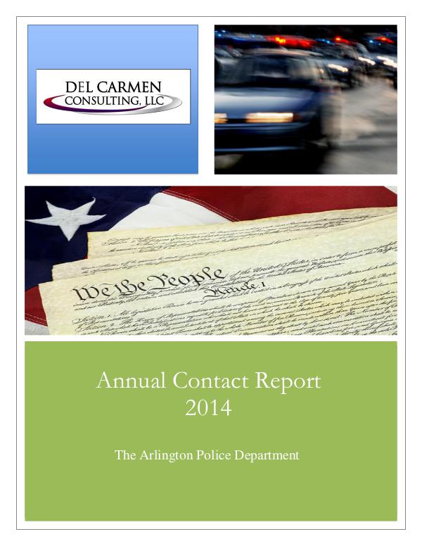 2014 Racial Profiling Report 2014 Racial Profiling Report