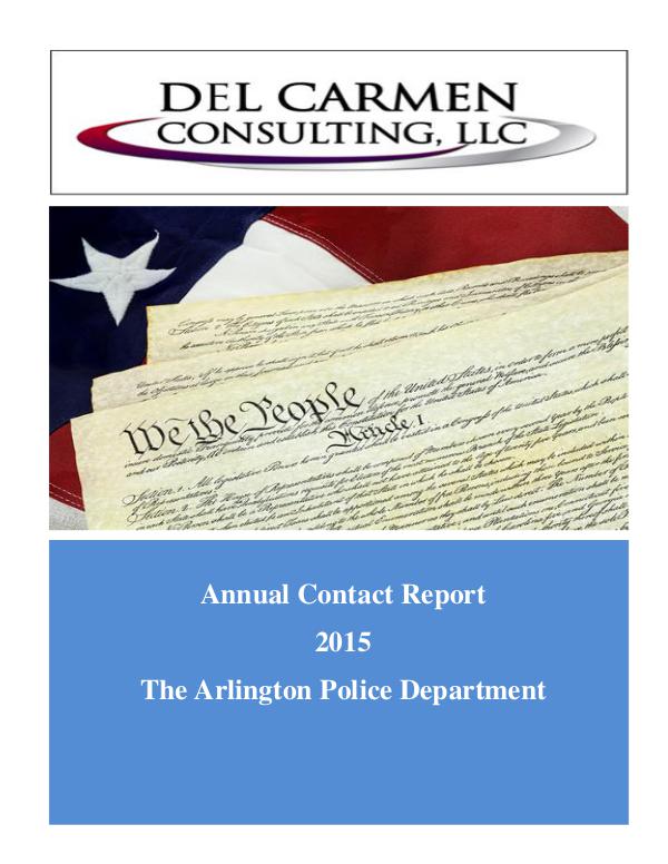 2015 Racial Profiling Report 2015 Racial Profiling Report