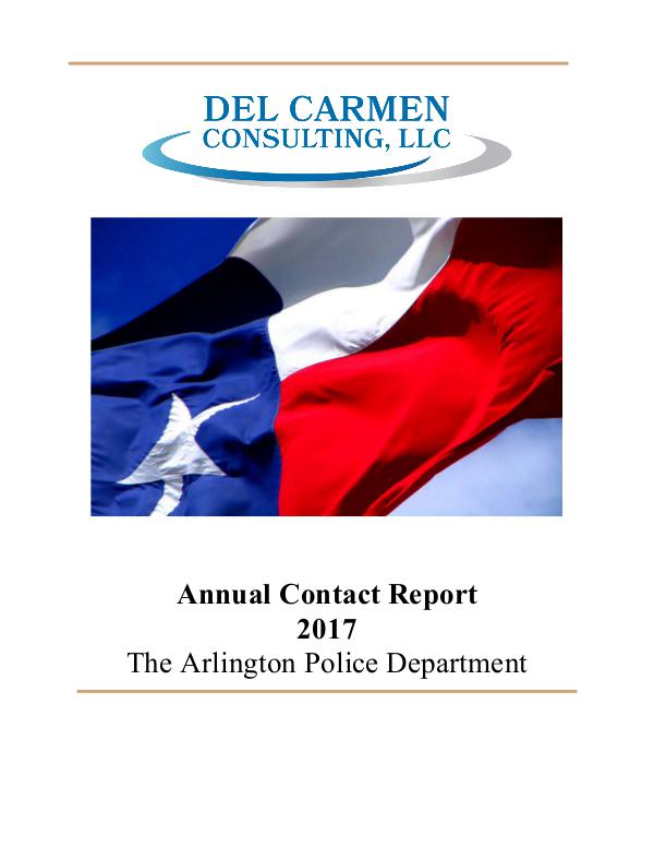 2017 Racial Profiling Report 2017 Racial Profiling Report