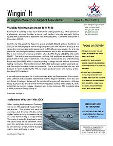 Wingin' It - Arlington Municipal Airport Newsletter