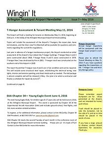 Wingin' It - Arlington Municipal Airport Newsletter