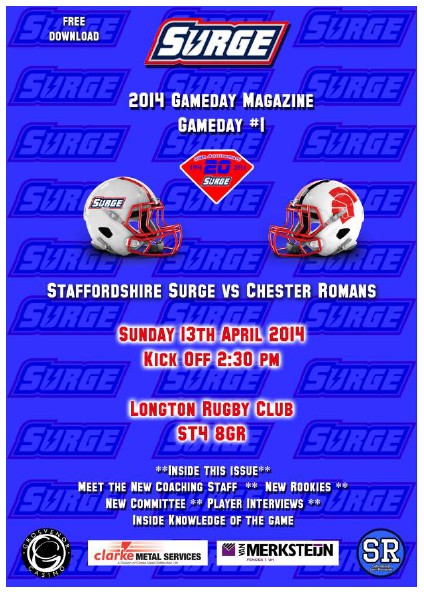 Staffordshire Surge Gameday Digital Magazine Romans @ Surge GD1