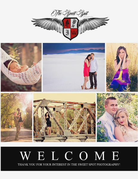 The Sweet Spot Photography Welcome Packet 2014