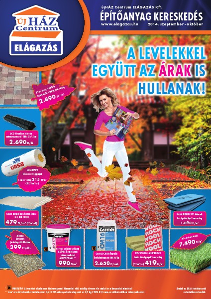 újHáZ Centrum Elágazás 2014 őszi akciók!