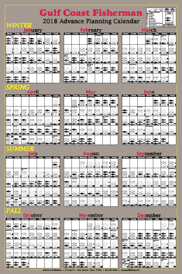 GCF 2018 Advance Planning Calendar