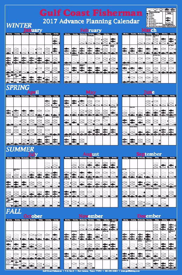 2017 Advance Planning Calendar