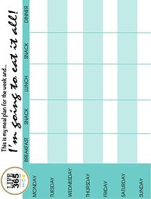 Weekly Meal Planner Printable