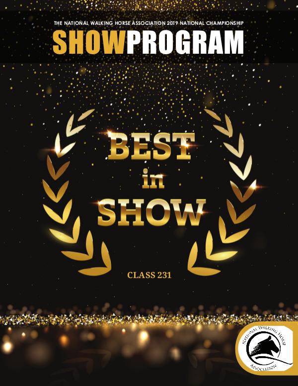 2019 NWHA National Championship Show Program