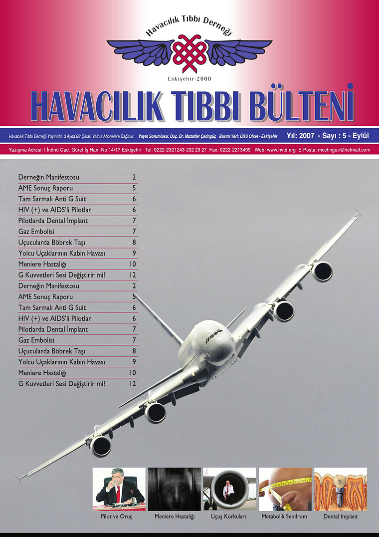 Havacılık Tıbbı Derneği - Bülten Sayı 5