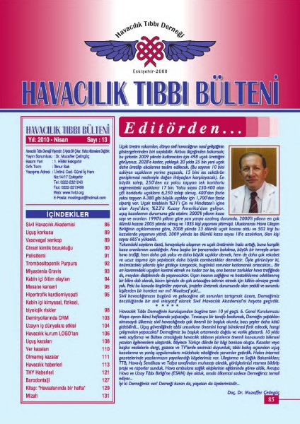 Havacılık Tıbbı Derneği - Bülten Sayı 13