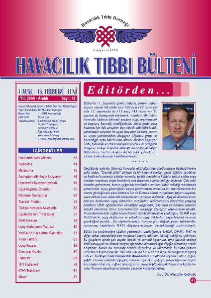 Havacılık Tıbbı Derneği - Bülten Sayı 12