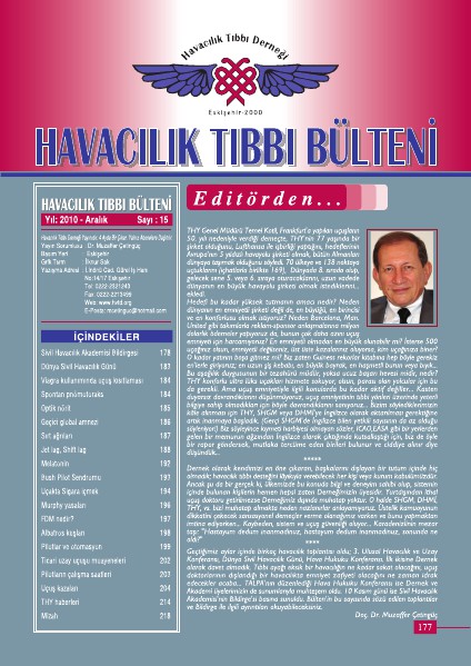 Havacılık Tıbbı Derneği - Bülten Sayı 15