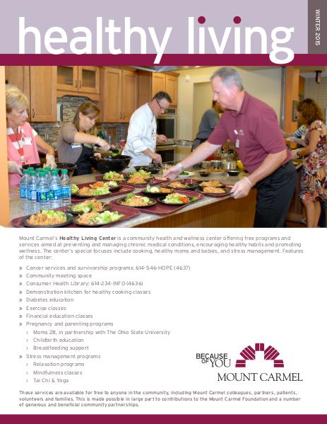 Healthy Living Center Winter 2015 Newsletter