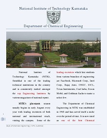 Brochure - Chemical Engineering, NITK