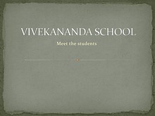 Vivekananda School - Meet the students