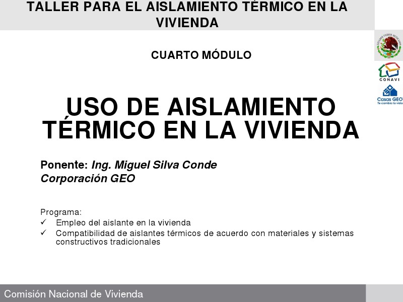 DESCARGAS ICF MEXICO Uso de Aislamiento Térmico en la Vivienda