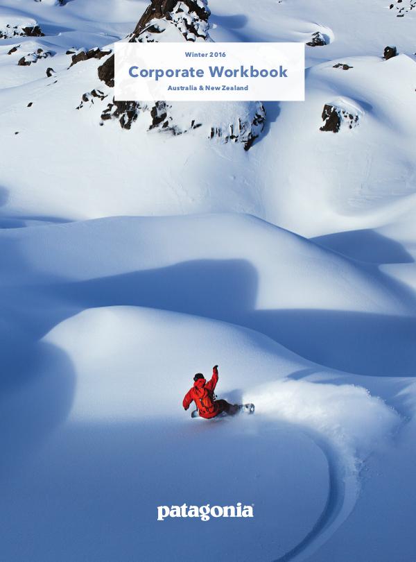 Patagonia Corporate Workbook Corporate Workbook