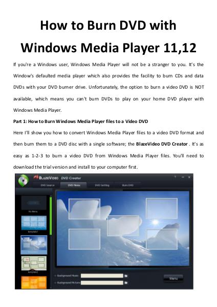 multimedia software tipsBest Fast AVI Joiner to Join Multiple AVI Fil How to Burn DVD with Windows Media Player 11,12