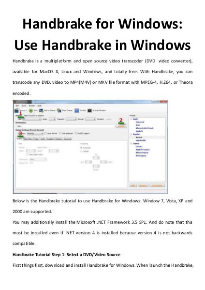 Handbrake for Windows: Use Handbrake in Windows