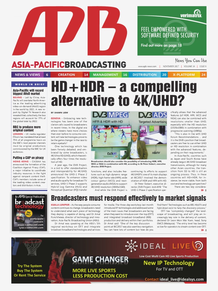 Asia-Pacific Broadcasting (APB) November 2017 Volume 34, Issue 9