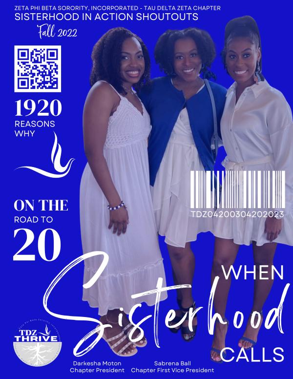 Sisterhood in Action Shoutout (Fall 2022) Fall 2022