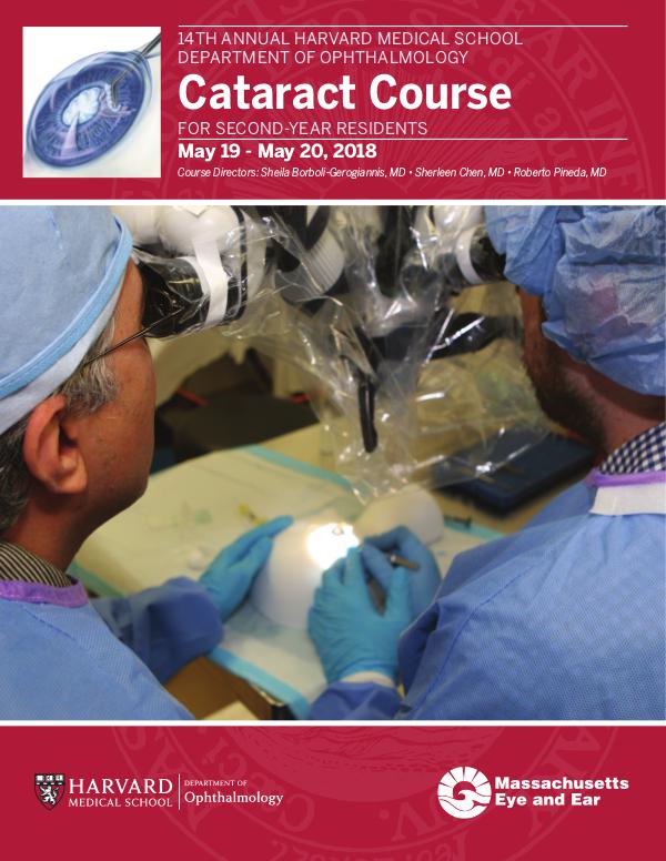 2018 Cataract Course Program