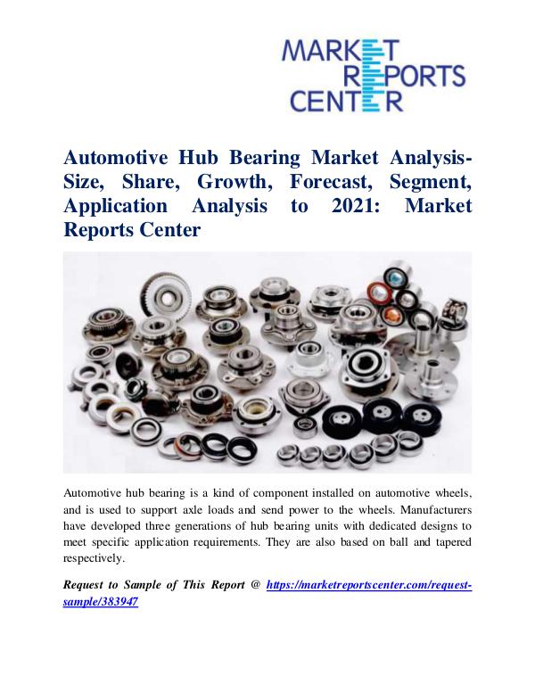 Automotive Hub Bearing Market