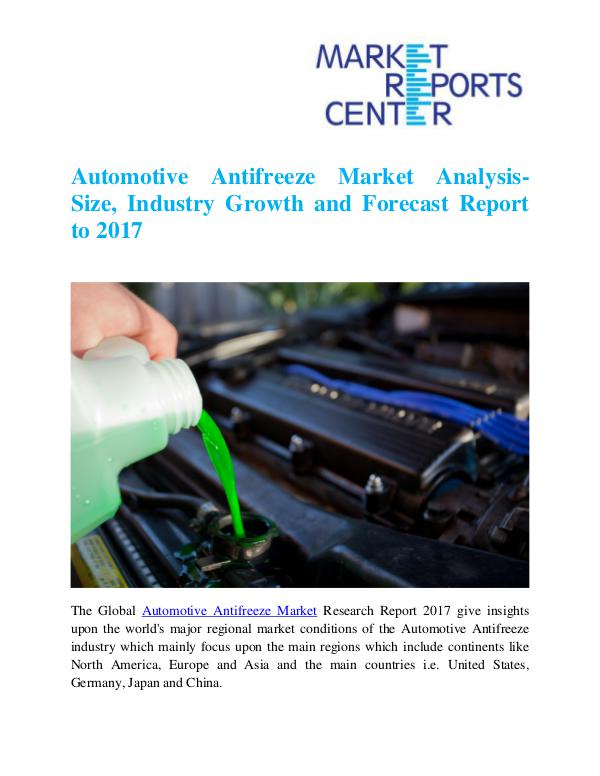 Automotive Antifreeze Market