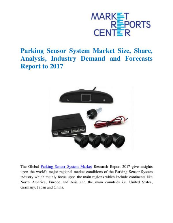 Market Research Reports Parking Sensor System Market