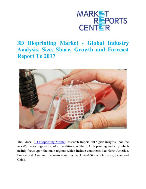 3D Bioprinting Market