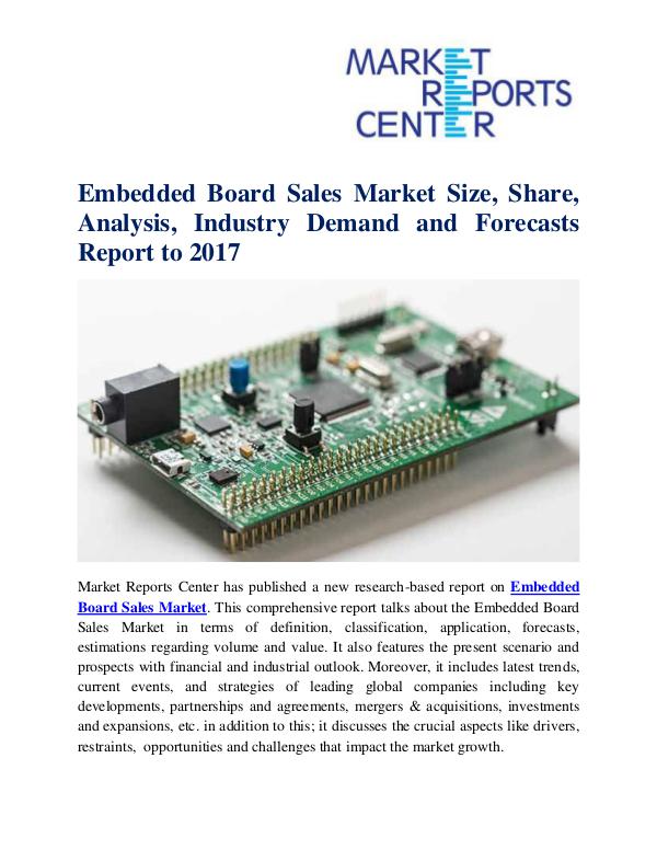 Embedded Board Sales Market