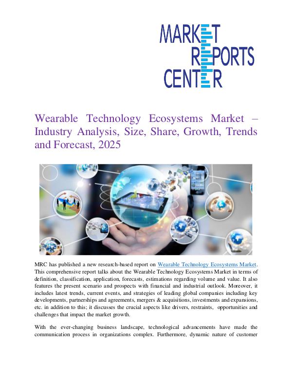 Market Reports Wearable Technology Ecosystems Market