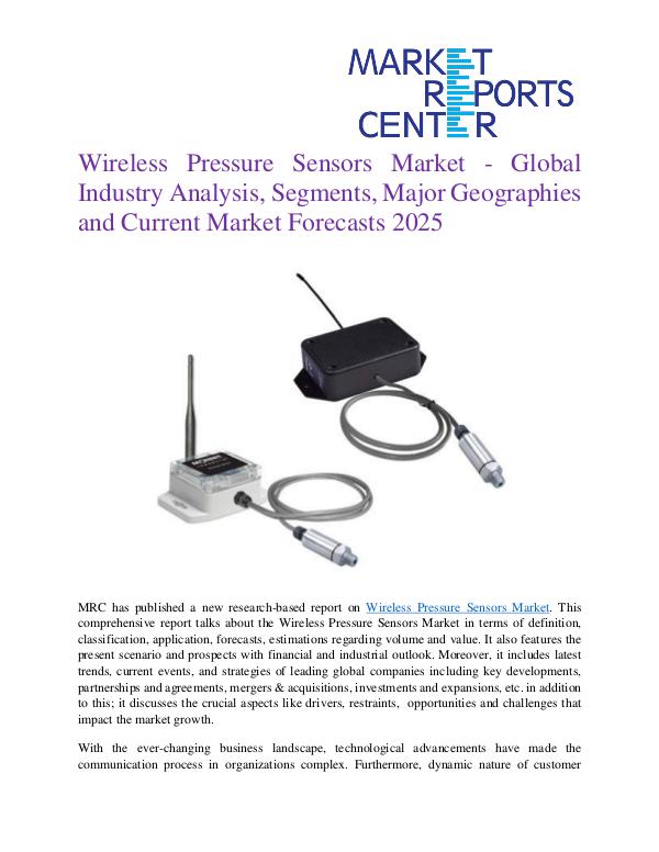 Market Reports Wireless Pressure Sensors Market