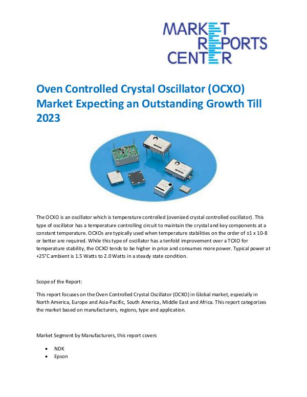 Oven Controlled Crystal Oscillator (OCXO) Market