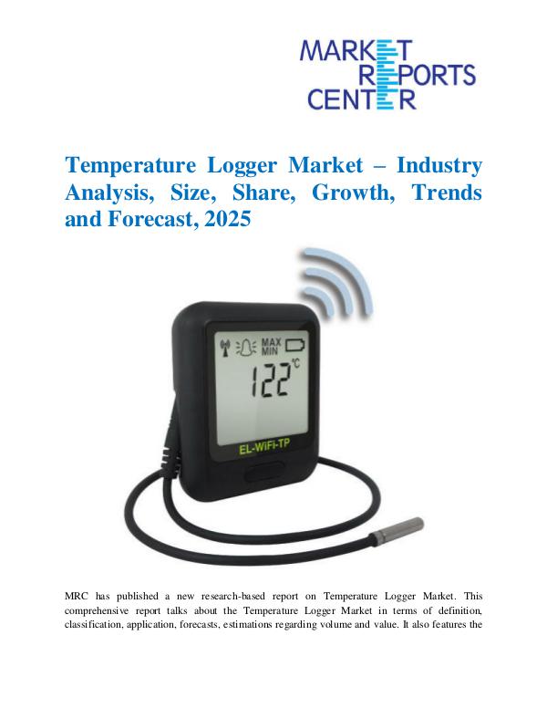 Market Research Reprots- Worldwide Temperature Logger Market