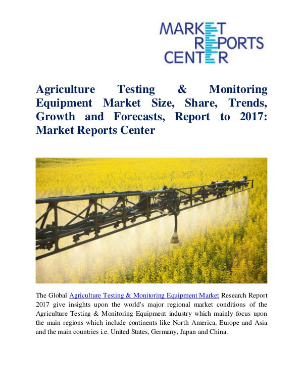 Agriculture Testing & Monitoring Equipment Market