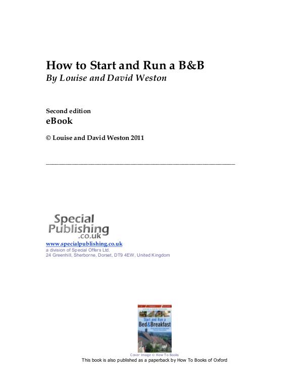 How to Start & Run a B&B BandBED2eBook-1