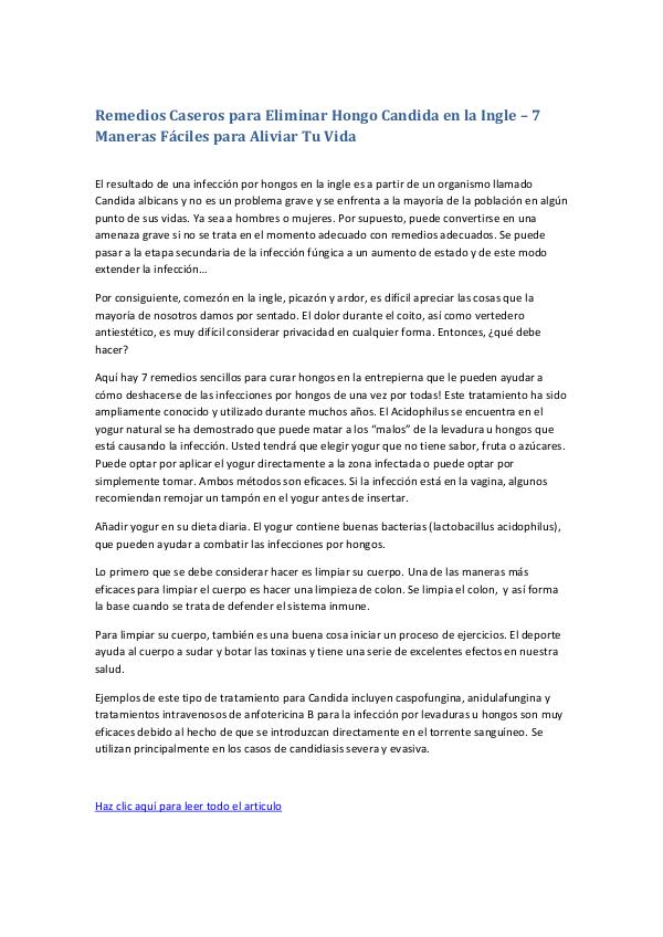 Las Infecciones por Levaduras en Mujeres - Causas Menos Conocidas Remedios Caseros para Eliminar Hongo Candida en la