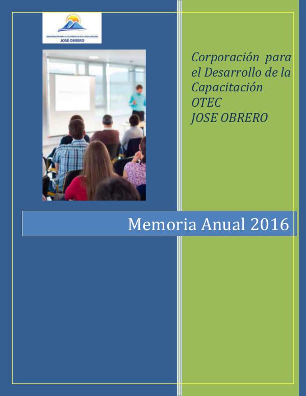 Memoria otec jose obrero Memoria anual Jose Obrero