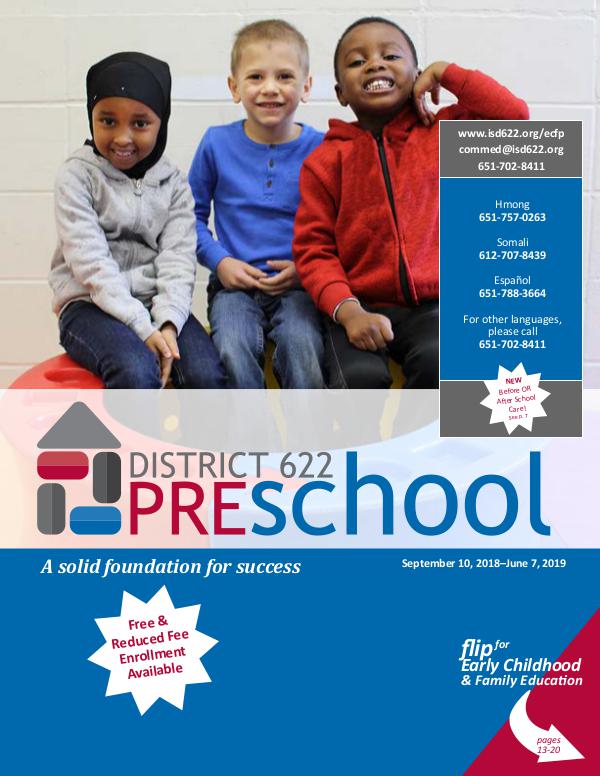 2018-2019 Preschool Catalog