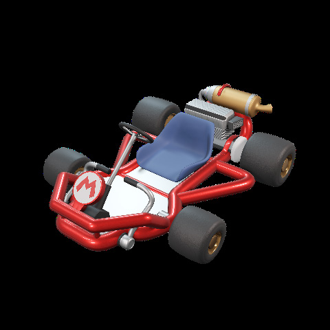 Red go-kart illustration